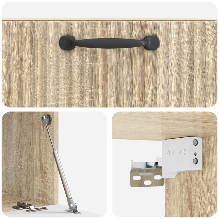 Oglindă TV montată pe perete Stejar Sonoma 59,5 x 31 x 30 cm - WALTI WALTI