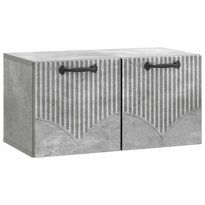 Oglindă TV montată pe perete Gri Beton 59,5 x 31 x 30 cm - WALTI WALTI