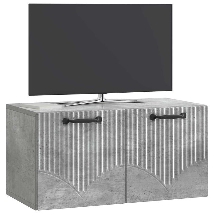 Oglindă TV montată pe perete Gri Beton 59,5 x 31 x 30 cm - WALTI WALTI