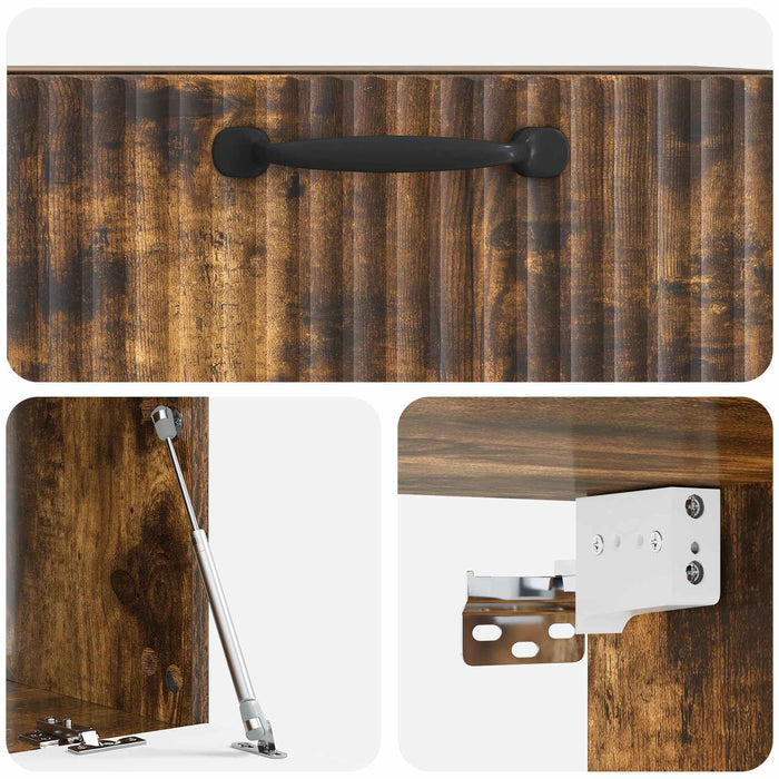 Oglindă TV montată pe perete Stejar fumuriu 59,5 x 31 x 30 cm - WALTI WALTI
