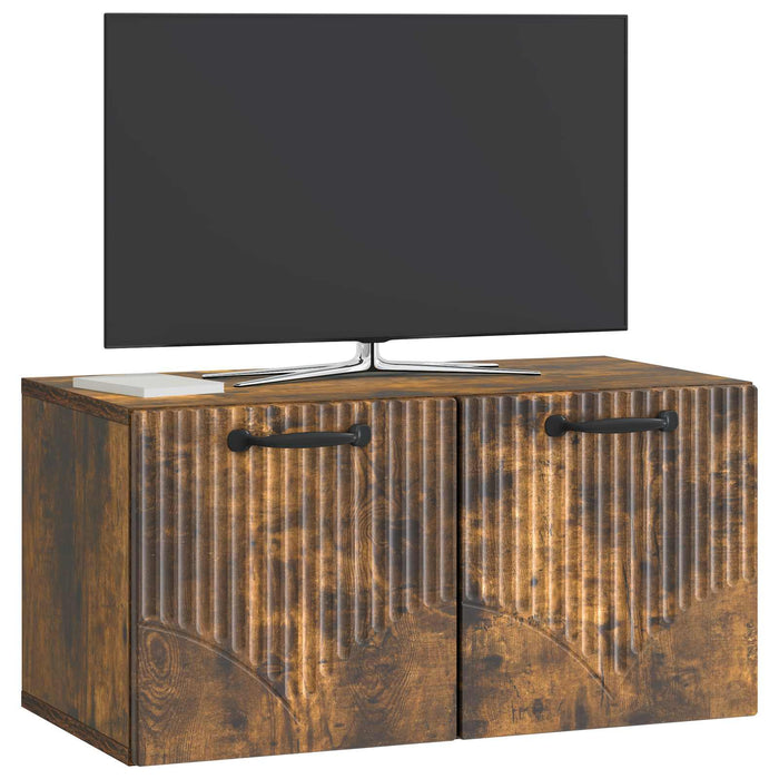 Oglindă TV montată pe perete Stejar fumuriu 59,5 x 31 x 30 cm - WALTI WALTI