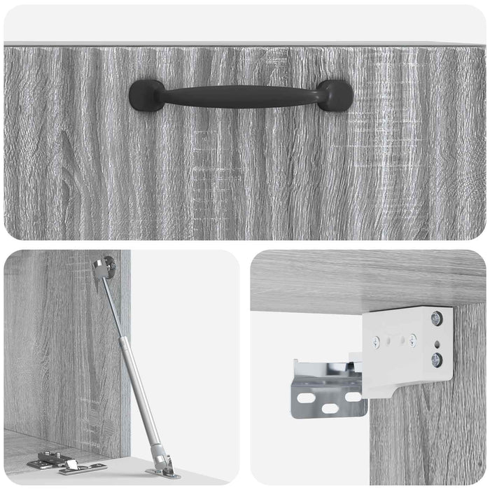 Oglindă TV montată pe perete Sonoma gri 59,5 x 31 x 30 cm - WALTI WALTI