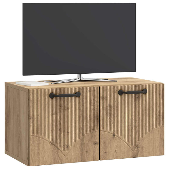 Oglindă TV montată pe perete Stejar Artizanal 59,5 x 31 x 30 cm - WALTI WALTI