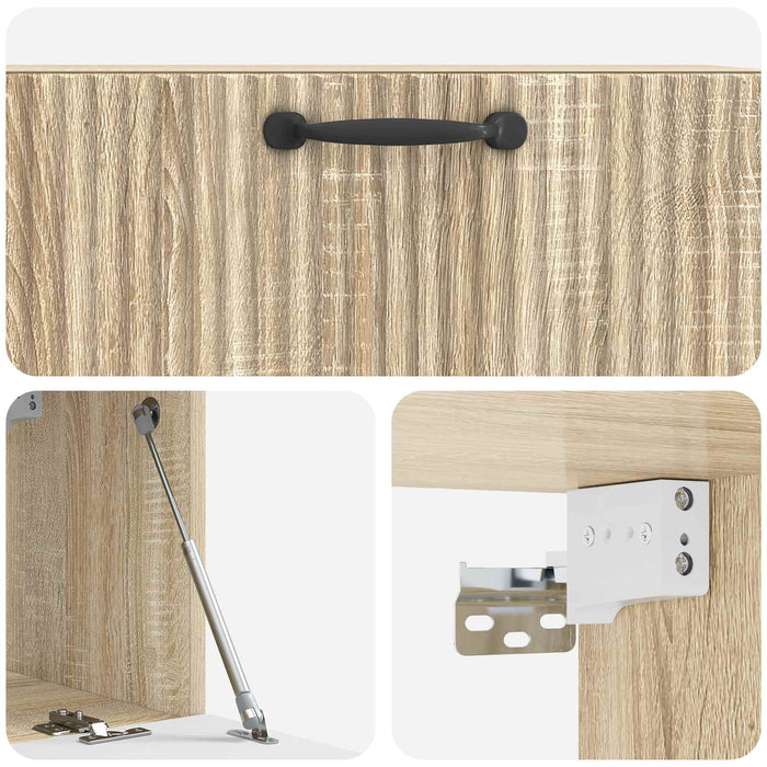 Oglindă TV montată pe perete Stejar Sonoma 78,5 x 31 x 30 cm - WALTI WALTI