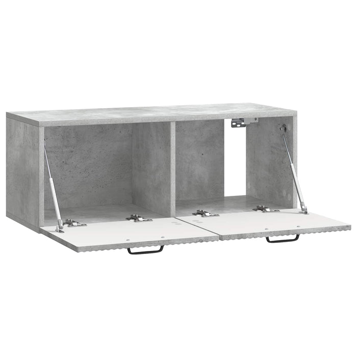 Oglindă TV montată pe perete Gri Beton 78,5 x 31 x 30 cm - WALTI WALTI