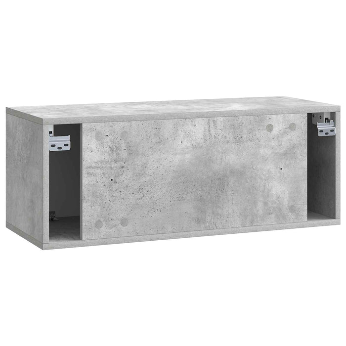 Oglindă TV montată pe perete Gri Beton 78,5 x 31 x 30 cm - WALTI WALTI
