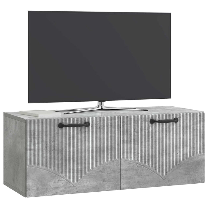 Oglindă TV montată pe perete Gri Beton 78,5 x 31 x 30 cm - WALTI WALTI
