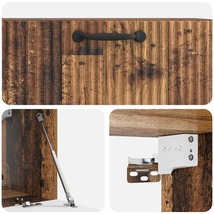 Oglindă TV montată pe perete Lemn vechi 78,5 x 31 x 30 cm - WALTI WALTI