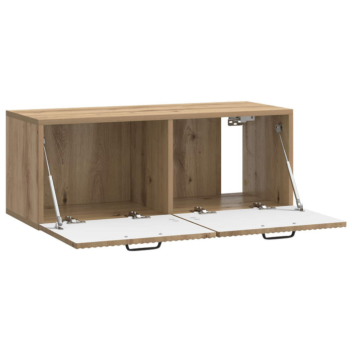 Oglindă TV montată pe perete Stejar Artizanal 78,5 x 31 x 30 cm - WALTI WALTI