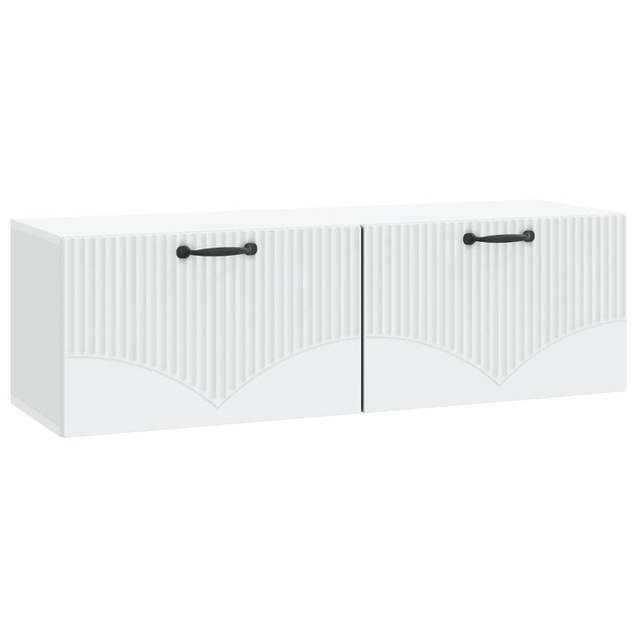 Oglindă TV montată pe perete Alb 98 x 31 x 30 cm Lemn prelucrat - WALTI WALTI