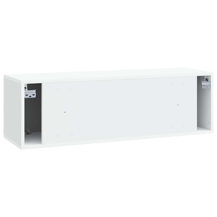 Oglindă TV montată pe perete Alb 98 x 31 x 30 cm Lemn prelucrat - WALTI WALTI