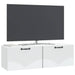 Oglindă TV montată pe perete Alb 98 x 31 x 30 cm Lemn prelucrat - WALTI WALTI