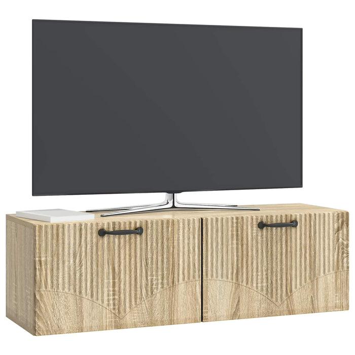 Oglindă TV montată pe perete Stejar Sonoma 98 x 31 x 30 cm - WALTI WALTI