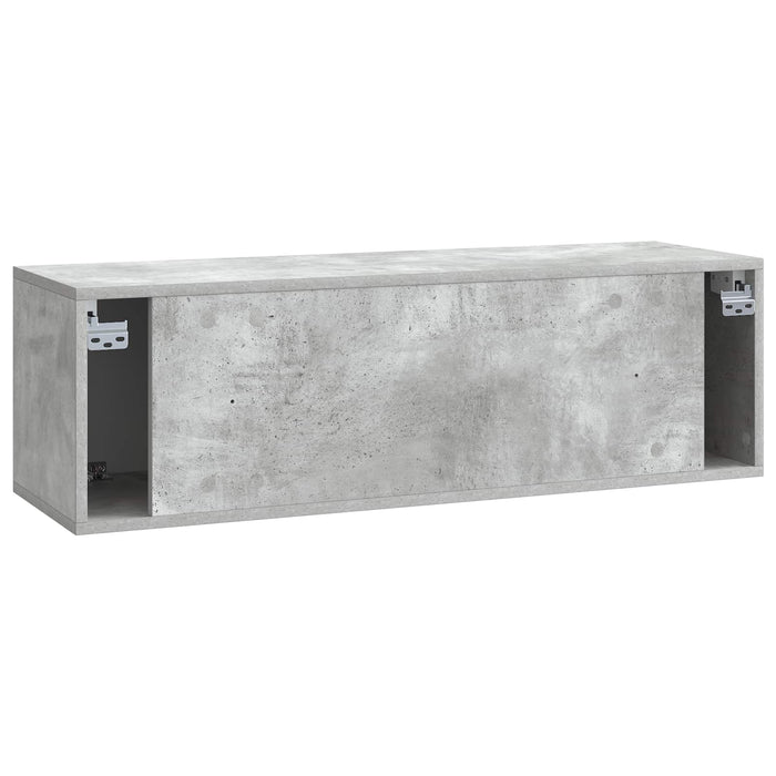 Oglindă TV montată pe perete Gri Beton 98 x 31 x 30 cm - WALTI WALTI