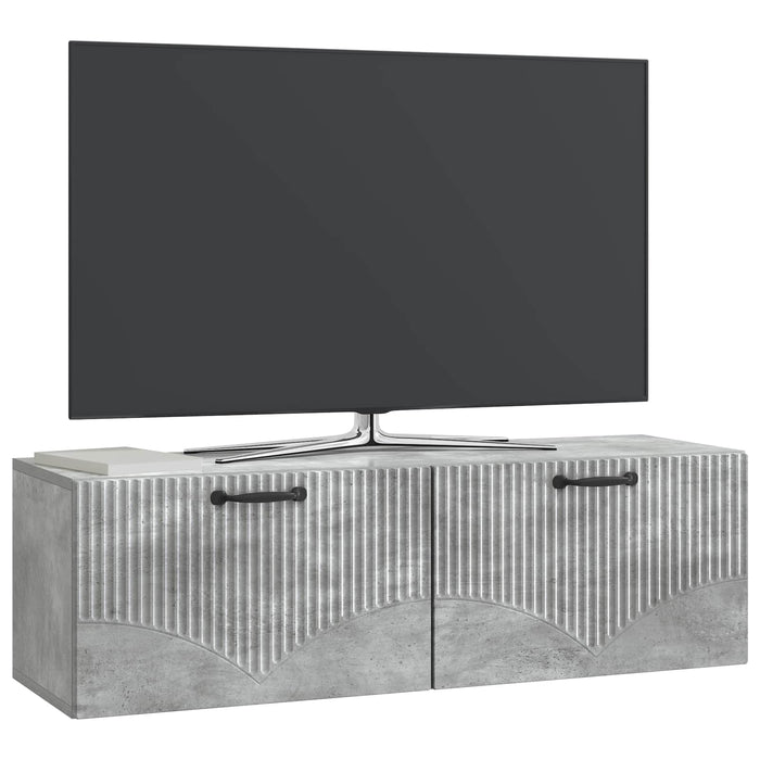 Oglindă TV montată pe perete Gri Beton 98 x 31 x 30 cm - WALTI WALTI