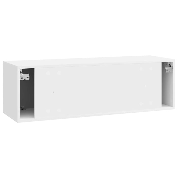 Oglindă TV montată pe perete Alb foarte lucios 98 x 31 x 30 cm - WALTI WALTI