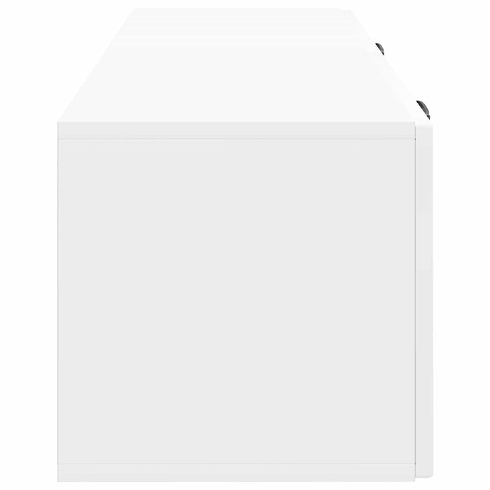 Oglindă TV montată pe perete Alb foarte lucios 98 x 31 x 30 cm - WALTI WALTI