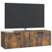 Oglindă TV montată pe perete Stejar fumuriu 98 x 31 x 30 cm - WALTI WALTI