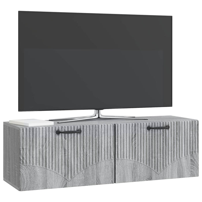 Oglindă TV montată pe perete Sonoma gri 98 x 31 x 30 cm - WALTI WALTI