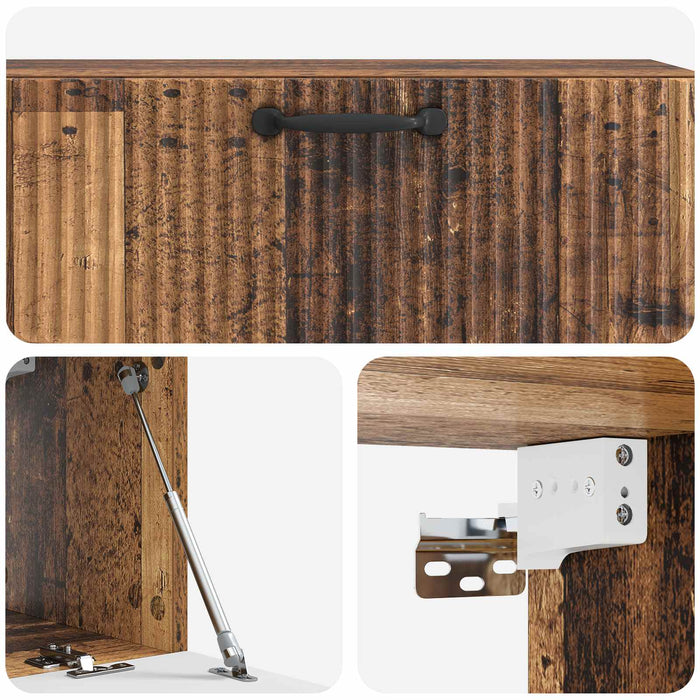 Oglindă TV montată pe perete Lemn vechi 98 x 31 x 30 cm - WALTI WALTI