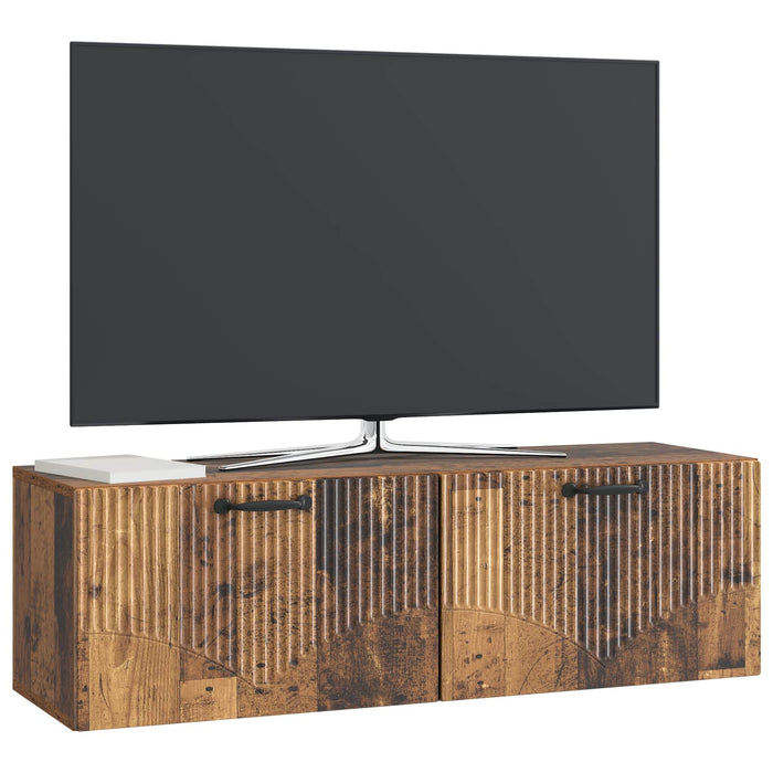 Oglindă TV montată pe perete Lemn vechi 98 x 31 x 30 cm - WALTI WALTI