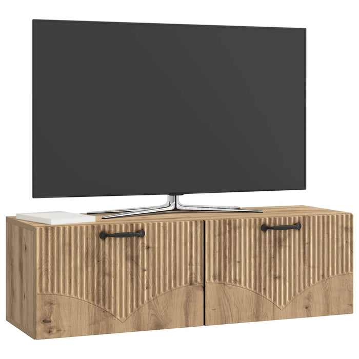 Oglindă TV montată pe perete Stejar Artizanal 98 x 31 x 30 cm - WALTI WALTI