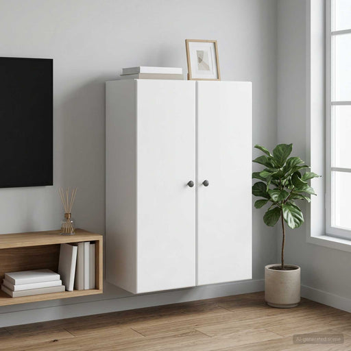 Dulap montat pe perete Alb 66 x 34,5 x 90 cm Lemn prelucrat - WALTI WALTI