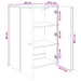 Dulap montat pe perete Alb 66 x 34,5 x 90 cm Lemn prelucrat - WALTI WALTI