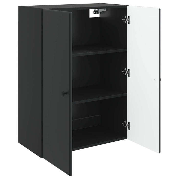 Dulap montat pe perete Negru 66 x 34,5 x 90 cm Lemn prelucrat - WALTI WALTI