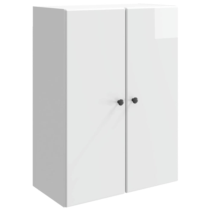 Dulap montat pe perete Alb foarte lucios 66 x 34,5 x 90 cm - WALTI WALTI