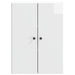Dulap montat pe perete Alb foarte lucios 66 x 34,5 x 90 cm - WALTI WALTI