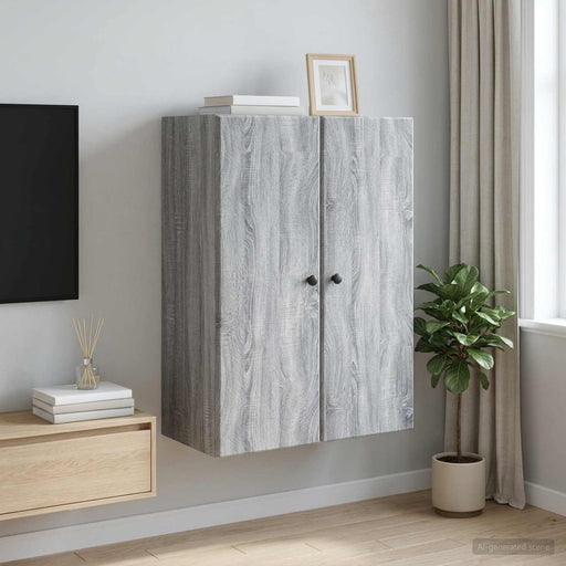 Dulap montat pe perete Sonoma gri 66 x 34,5 x 90 cm - WALTI WALTI