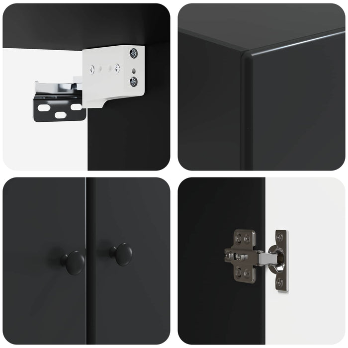 Dulap montat pe perete Negru 59 x 31 x 60 cm Lemn prelucrat WALTI