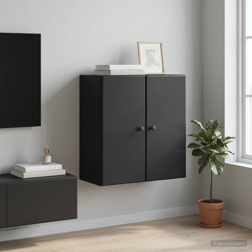 Dulap montat pe perete Negru 59 x 31 x 60 cm Lemn prelucrat - WALTI WALTI