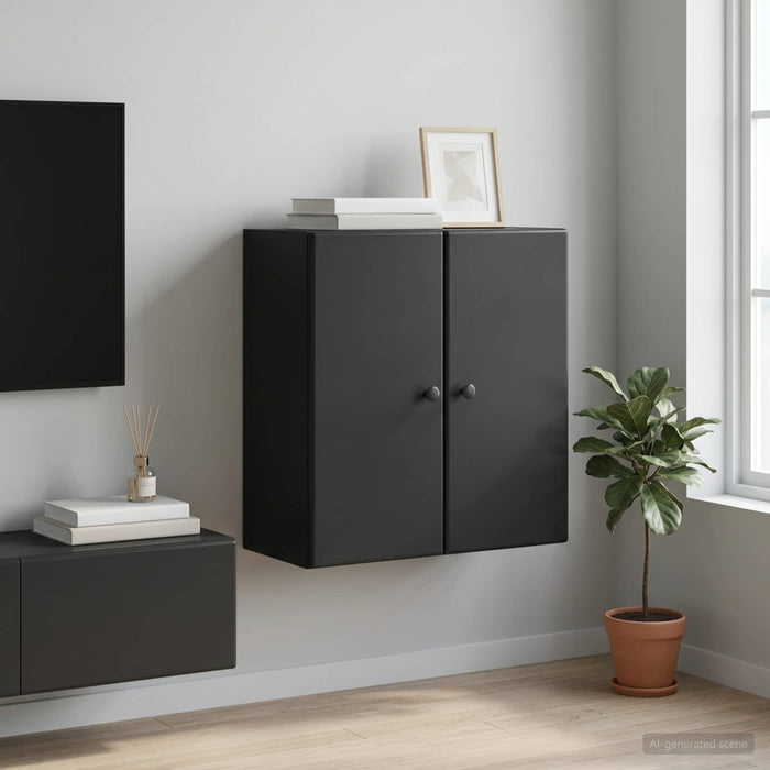 Dulap montat pe perete Negru 59 x 31 x 60 cm Lemn prelucrat - WALTI WALTI