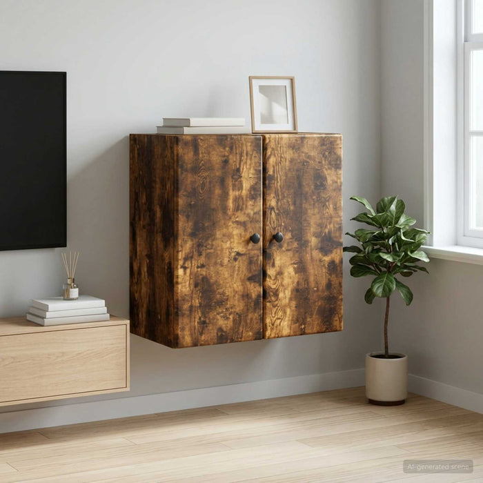 Dulap montat pe perete Stejar fumuriu 59 x 31 x 60 cm - WALTI WALTI