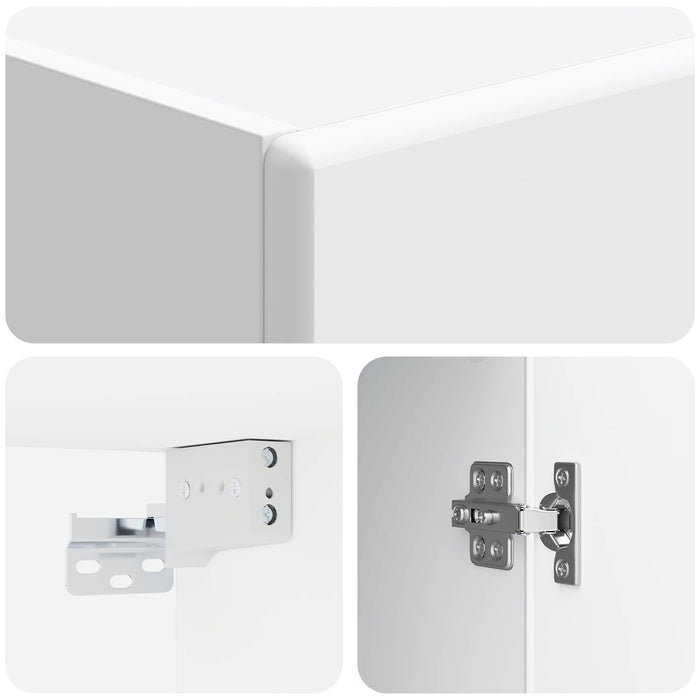 Dulap montat pe perete Alb 33 x 34,5 x 90 cm Lemn prelucrat - WALTI WALTI