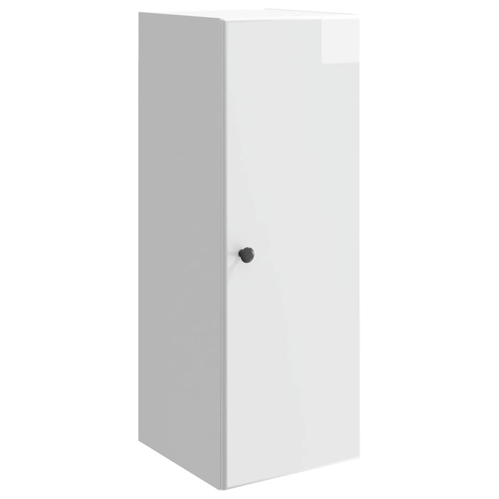 Dulap montat pe perete Alb foarte lucios 33 x 34,5 x 90 cm - WALTI WALTI