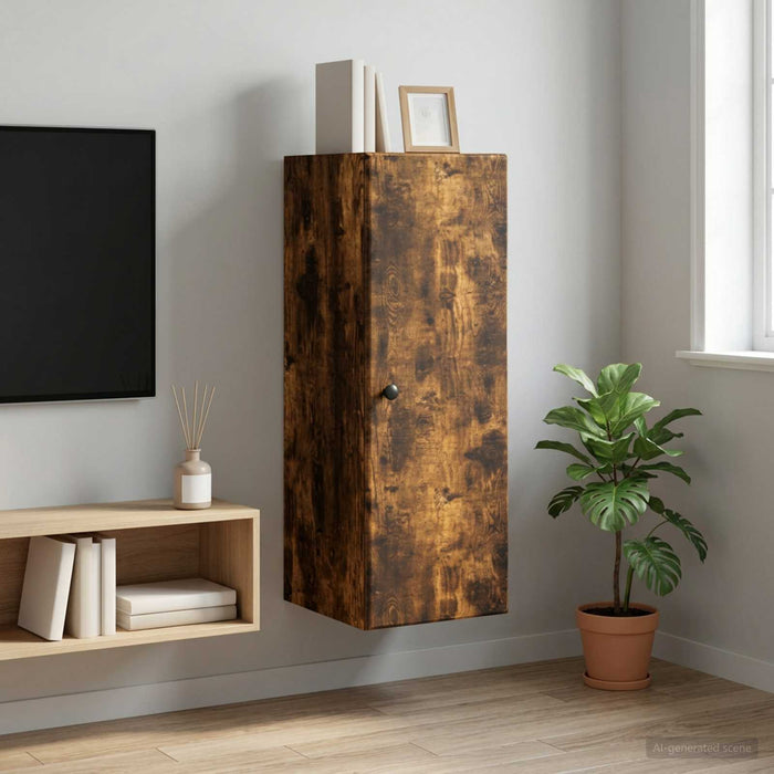 Dulap montat pe perete Stejar fumuriu 33 x 34,5 x 90 cm - WALTI WALTI