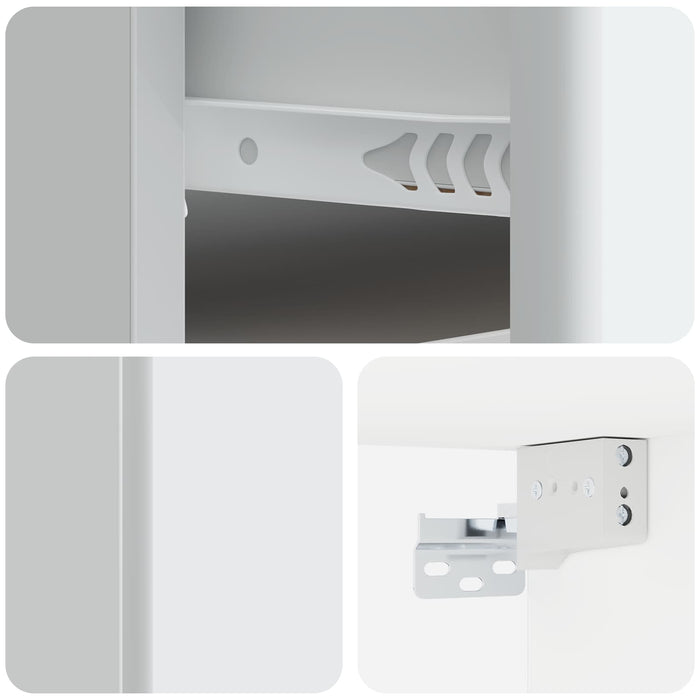 Dulap de noapte suspendat Alb 34,5 x 33 x 20 cm Lemn prelucrat - WALTI WALTI