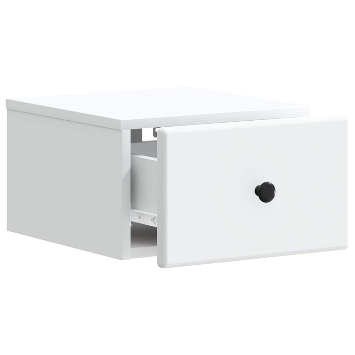 Dulap de noapte suspendat Alb 34,5 x 33 x 20 cm Lemn prelucrat - WALTI WALTI