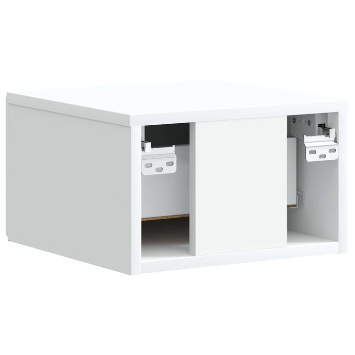 Dulap de noapte suspendat Alb 34,5 x 33 x 20 cm Lemn prelucrat - WALTI WALTI