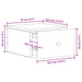 Dulap de noapte suspendat Alb 34,5 x 33 x 20 cm Lemn prelucrat - WALTI WALTI