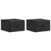 Dulap de noapte suspendat 2 pcs Negru 34,5 x 33 x 20 cm - WALTI WALTI