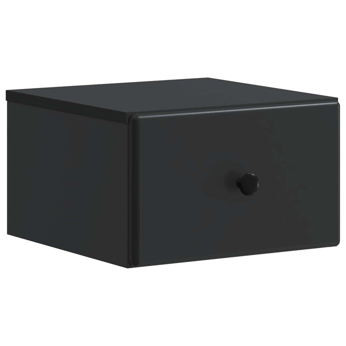 Dulap de noapte suspendat 2 pcs Negru 34,5 x 33 x 20 cm - WALTI WALTI