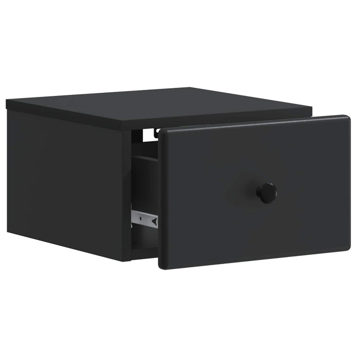 Dulap de noapte suspendat 2 pcs Negru 34,5 x 33 x 20 cm - WALTI WALTI
