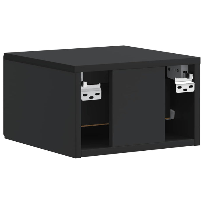 Dulap de noapte suspendat 2 pcs Negru 34,5 x 33 x 20 cm - WALTI WALTI