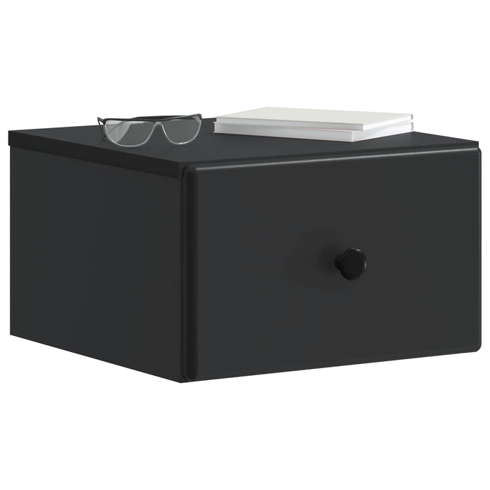 Dulap de noapte suspendat 2 pcs Negru 34,5 x 33 x 20 cm - WALTI WALTI