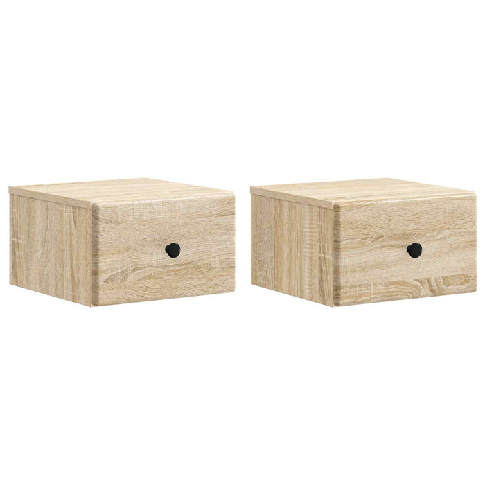 Dulap de noapte suspendat 2 pcs Stejar Sonoma 34,5 x 33 x 20 cm - WALTI WALTI