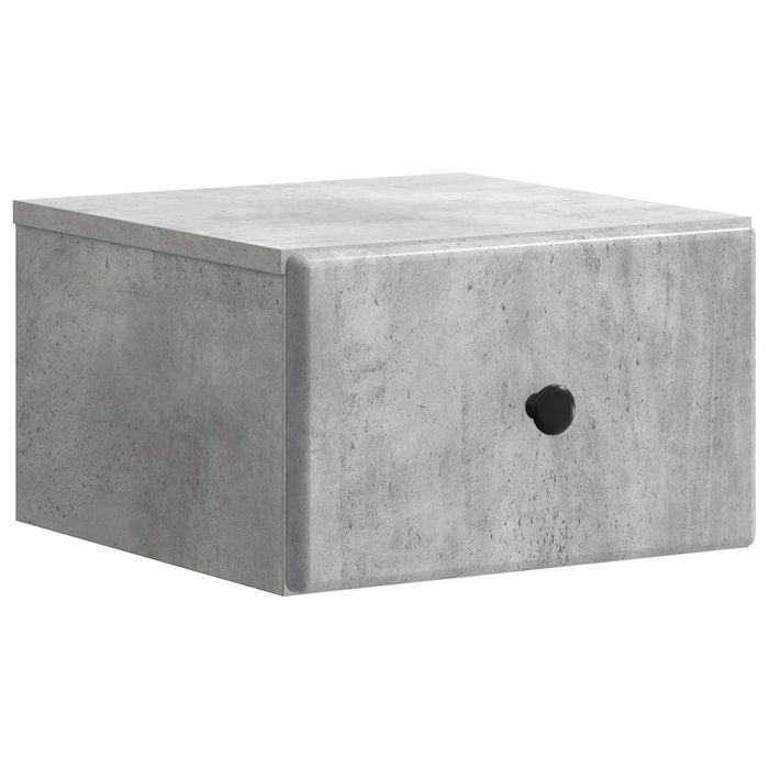 Dulap de noapte suspendat cu sertar Gri Beton 34,5 x 33 x 20 cm - WALTI WALTI